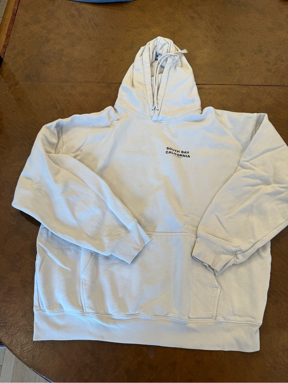 John Galt South Bay California Graphic Off-White Oversized Hoodie